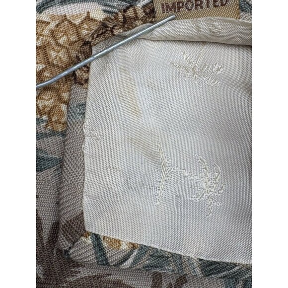 TOMMY BAHAMA Tie Men's 100% Silk Yellow Brown Green Pineapple Floral Palm Trees - Picture 8 of 10